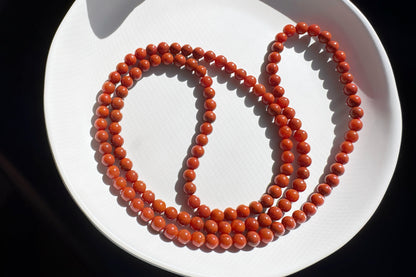 Natural Nanhong South Red Agate Beaded Four Wraps Bracelet, Unheated Sichuan Nanhong, 天然川料南红玛瑙多圈手串