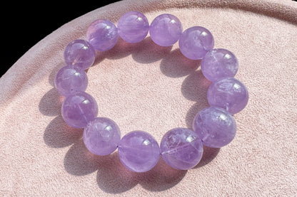 18mm Natural Lavender Amethyst Bracelet, Chunky Lavender Amethyst Beads, Deep Lavender Amethyst, 天然浓郁色薰衣草紫水晶手串