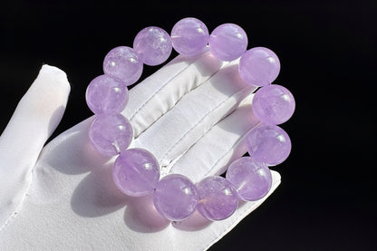 18mm Natural Lavender Amethyst Bracelet, Chunky Lavender Amethyst Beads, Deep Lavender Amethyst, 天然浓郁色薰衣草紫水晶手串