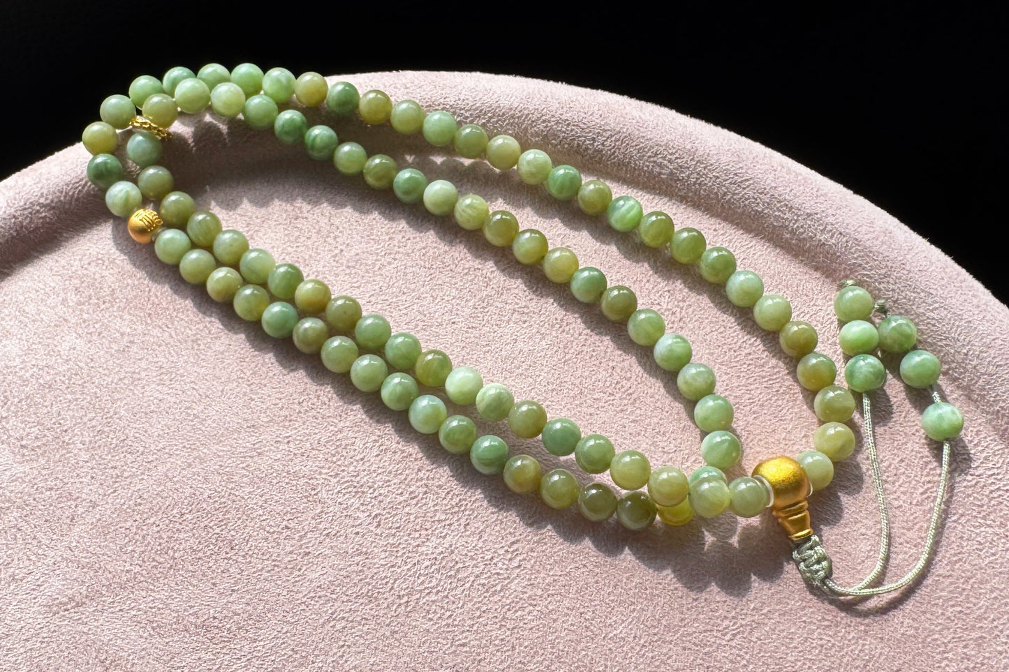Natural Xinjiang Hetian Nephrite Bracelet in Mint Green and Brown Sugar Colors, Rare Multi-colored Nephrite Jade Bracelet, 天然且末黑羊洞碧玉糖三彩和田玉手串