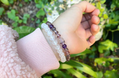 Rare Natural Pyramid Super Seven Beaded Bracelet with Super Seven Pixiu Charm, Top Grade Super Seven Bracelet, 天然招财金字塔超级七手串搭配超七貔貅