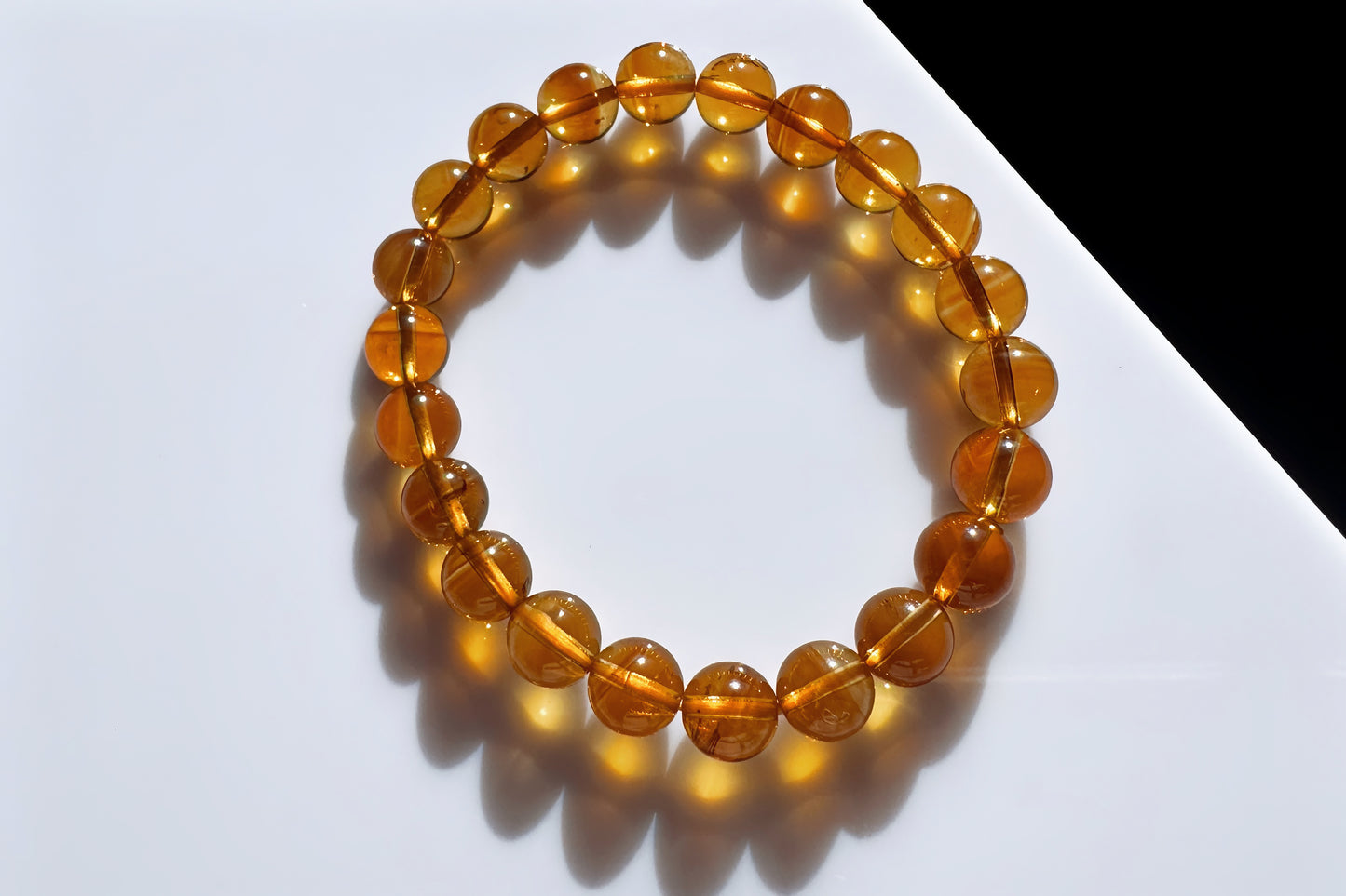 Certified Natural High Grade Citrine Bracelet, Untreated Citrine Bracelet, Deep Yellow Citrine, 天然无优化黄水晶手串