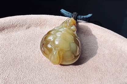 High Grade Natural Hetian Nephrite Hand Carved Dragon Turtle Pendant, Brown Sugar Nephrite Jade Dragon Turtle Pendant, 天然精品手工精雕糖白玉龙龟吊坠