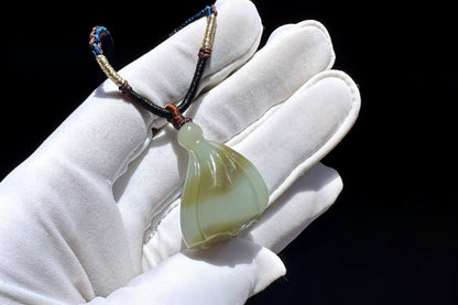 Natural Hetian Nephrite Lotus Pendant in Blue and Brown Sugar Color, Nephrite Jade Carved Lotus Pod Pendant, 天然和田玉蓝带糖色小莲蓬吊坠