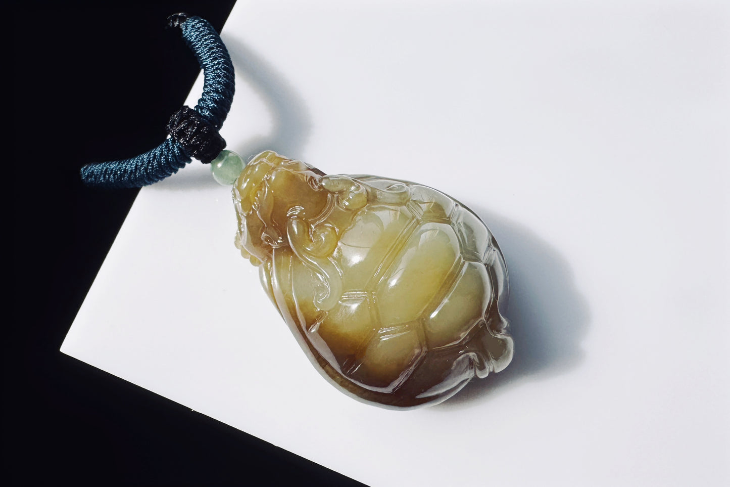 High Grade Natural Hetian Nephrite Hand Carved Dragon Turtle Pendant, Brown Sugar Nephrite Jade Dragon Turtle Pendant, 天然精品手工精雕糖白玉龙龟吊坠