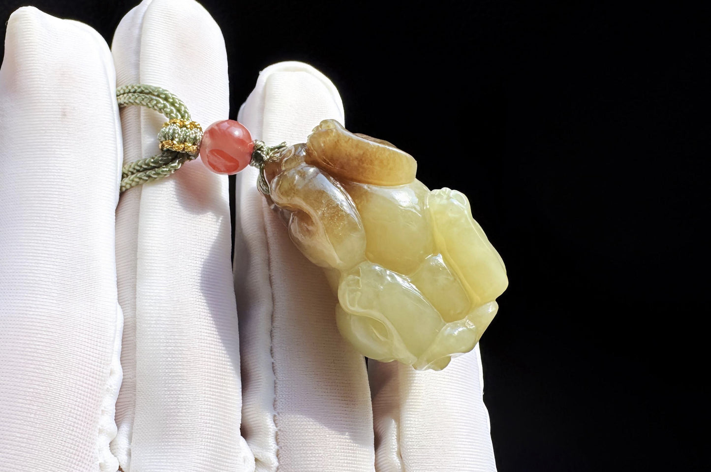 Certified Natural Brown Sugar Nephrite Hand Carved Pixiu Pendant, Nephrite Jade Pixiu, Good Luck Jade Necklace, 天然糖青玉手工雕刻貔貅吊坠