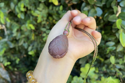 Natural Yanyuan Agate Carved Butterly and Flowers Pendant, 天然原矿盐源玛瑙雕刻蝶恋花精编吊坠