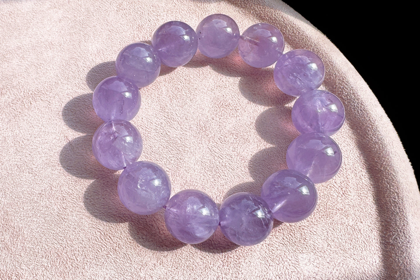 18mm Natural Lavender Amethyst Bracelet, Chunky Lavender Amethyst Beads, Deep Lavender Amethyst, 天然浓郁色薰衣草紫水晶手串