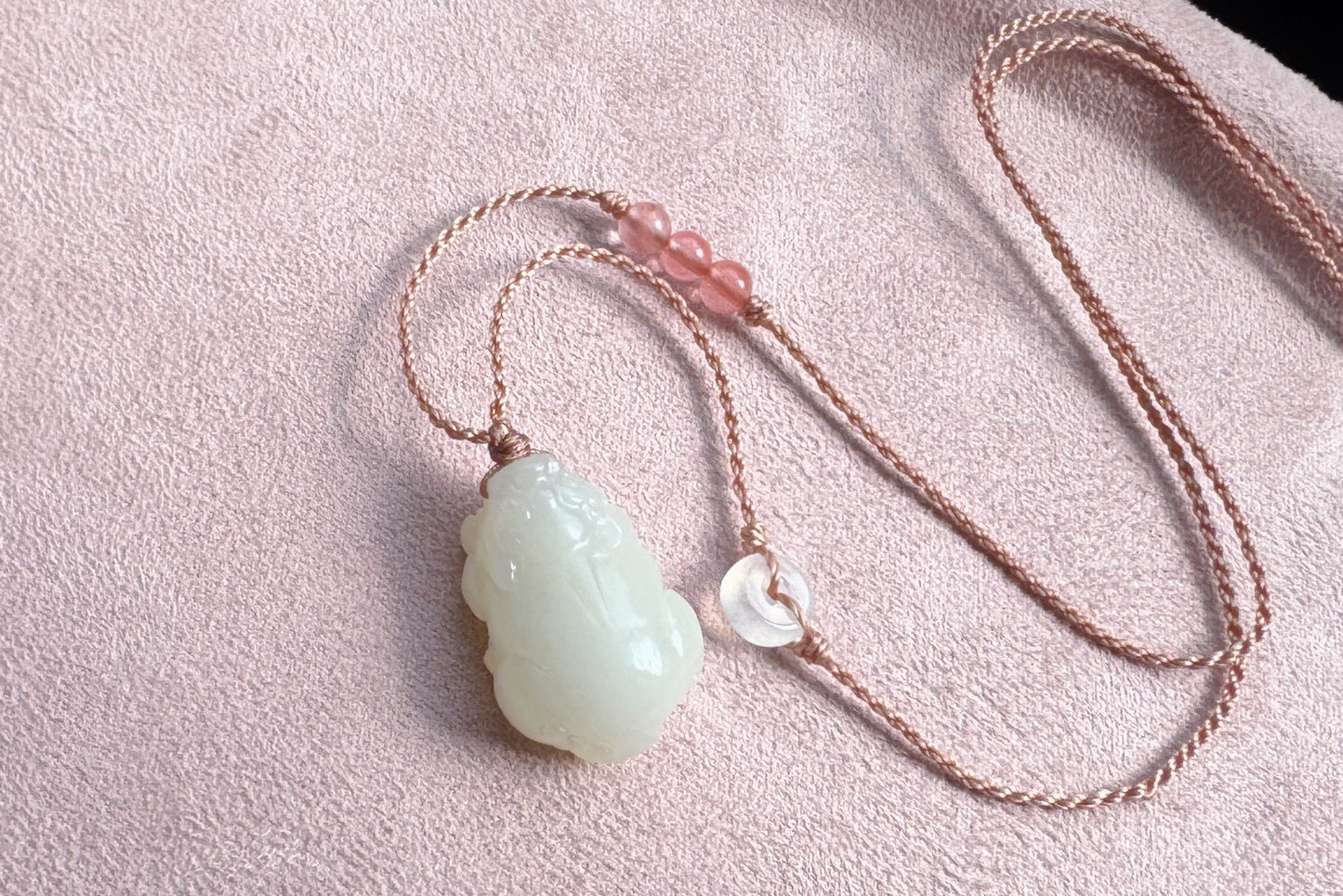 Small Natural Mutton Fat Hetian Nephrite PiXiu Pendant, Carved White Nephrite Jade Pixiu, Suet Jade Necklace, 天然羊脂白玉貔貅吊坠