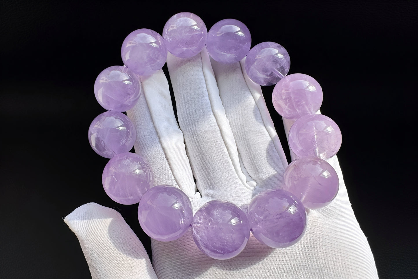 18mm Natural Lavender Amethyst Bracelet, Chunky Lavender Amethyst Beads, Deep Lavender Amethyst, 天然浓郁色薰衣草紫水晶手串