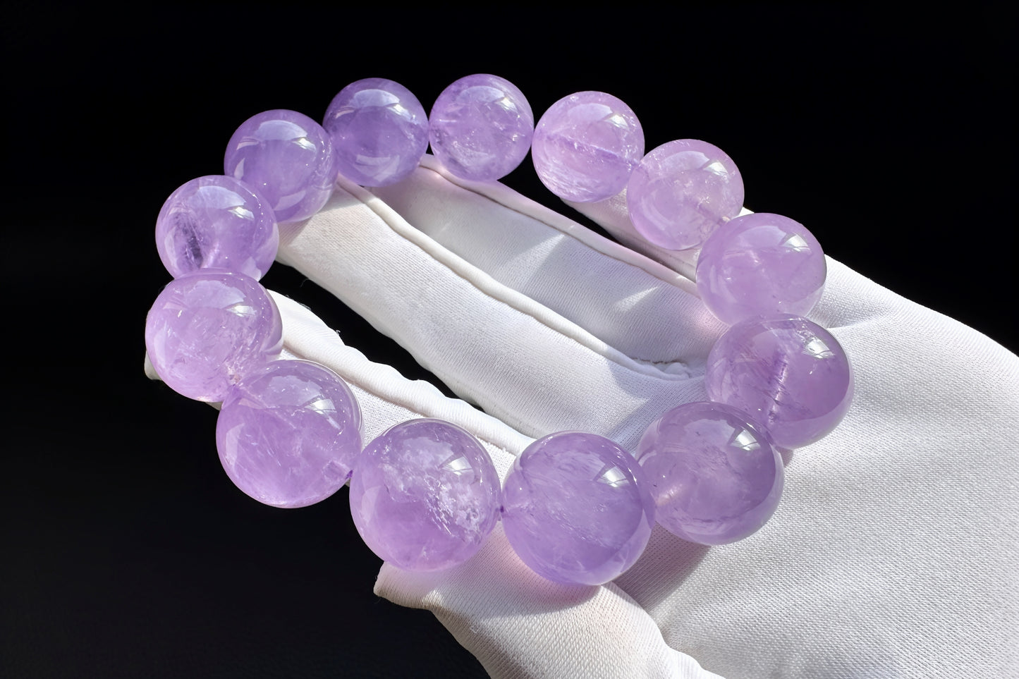 18mm Natural Lavender Amethyst Bracelet, Chunky Lavender Amethyst Beads, Deep Lavender Amethyst, 天然浓郁色薰衣草紫水晶手串