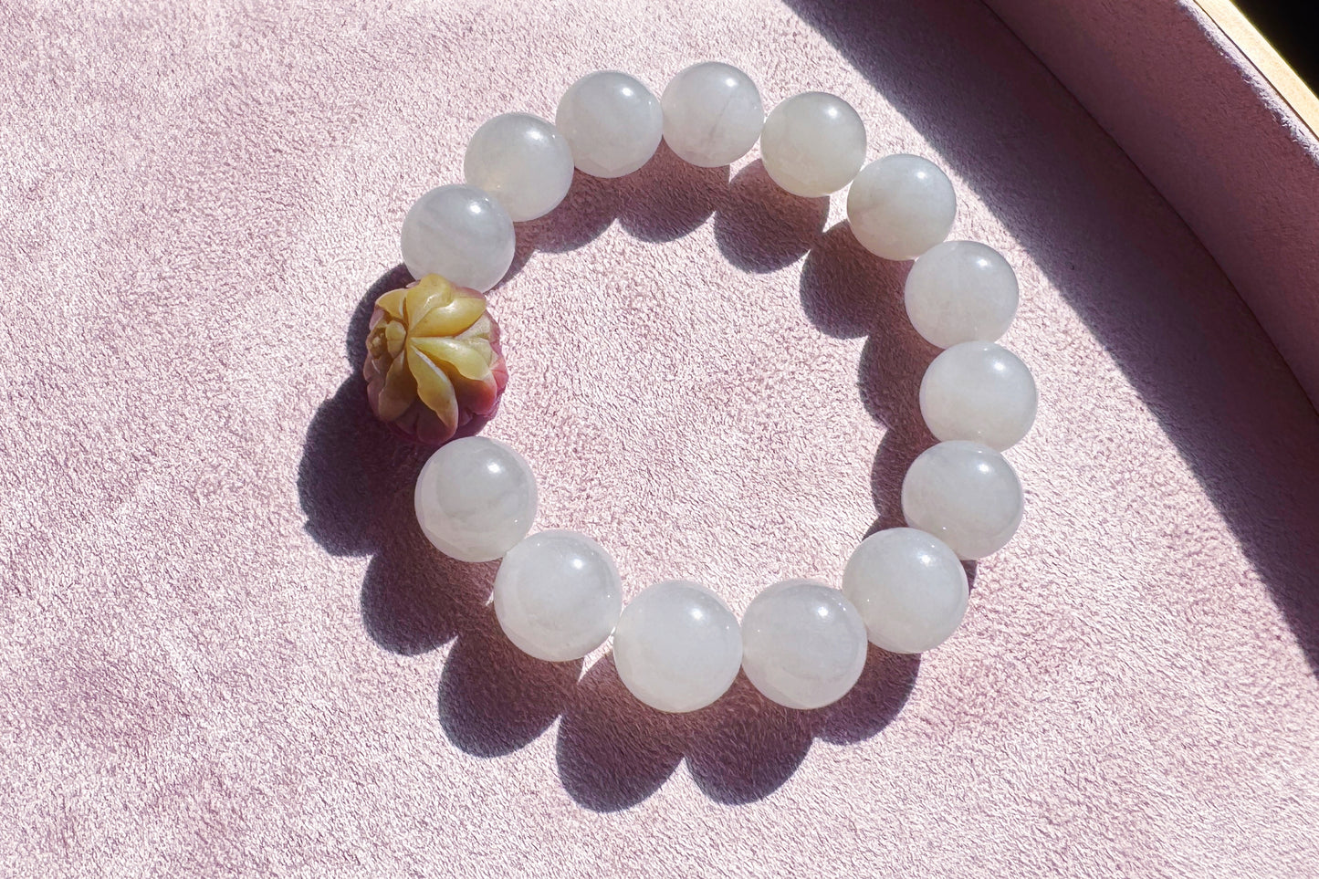 11.5mm Natural Light Gray Hetian Nephrite Jade Bracelet with Yanyuan Origin Agate Hand Carved Lotus and Phoenix Bead, 天然青海料烟灰和田玉手串搭配原矿盐源玛瑙荷花凤凰